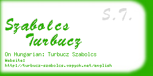 szabolcs turbucz business card